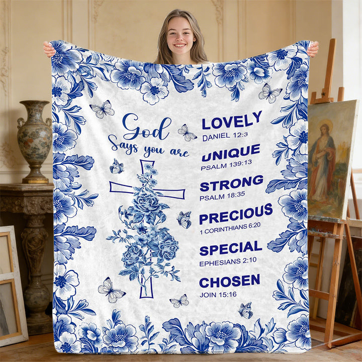 Christianartworkshop Gott sagt, du bist ein Vers-Wandteppich: Zarte Kostbarkeit für ruhige Orte - image 2