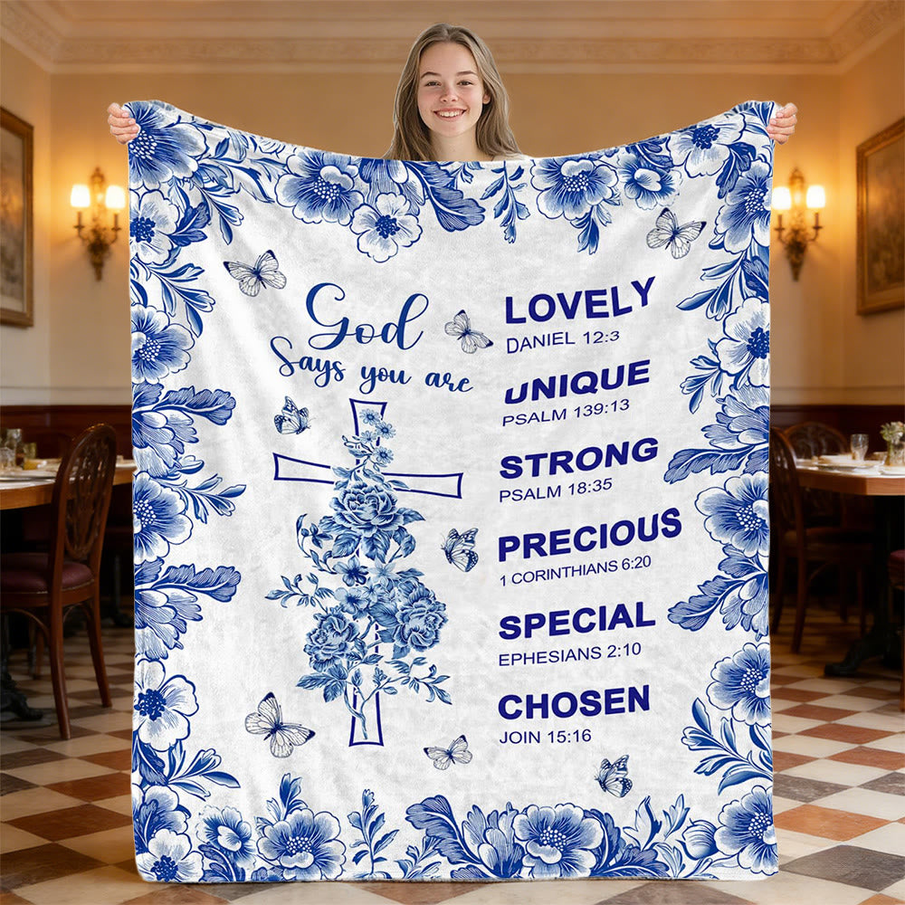 Christianartworkshop Gott sagt, du bist ein Vers-Wandteppich: Zarte Kostbarkeit für ruhige Orte - image 3