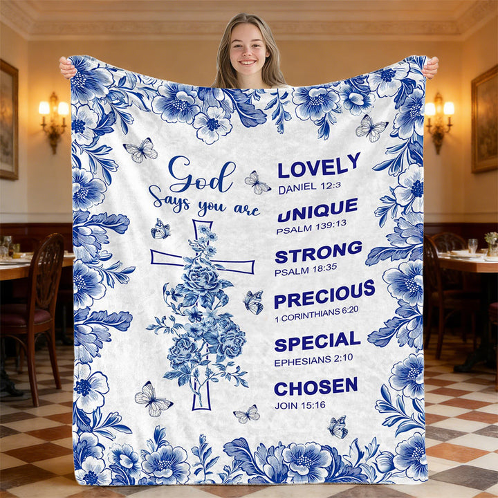 Christianartworkshop Gott sagt, du bist ein Vers-Wandteppich: Zarte Kostbarkeit für ruhige Orte - image 3