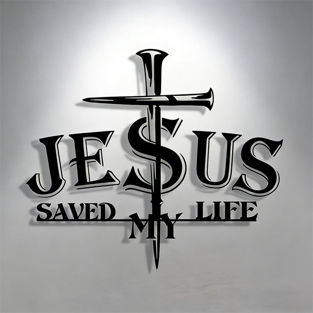 Christianartworkshop JESUS & Kreuz – Wanddekoration aus Metall: Tiefgreifende Botschaft der Erlösung für Ihr Zuhause - image 2
