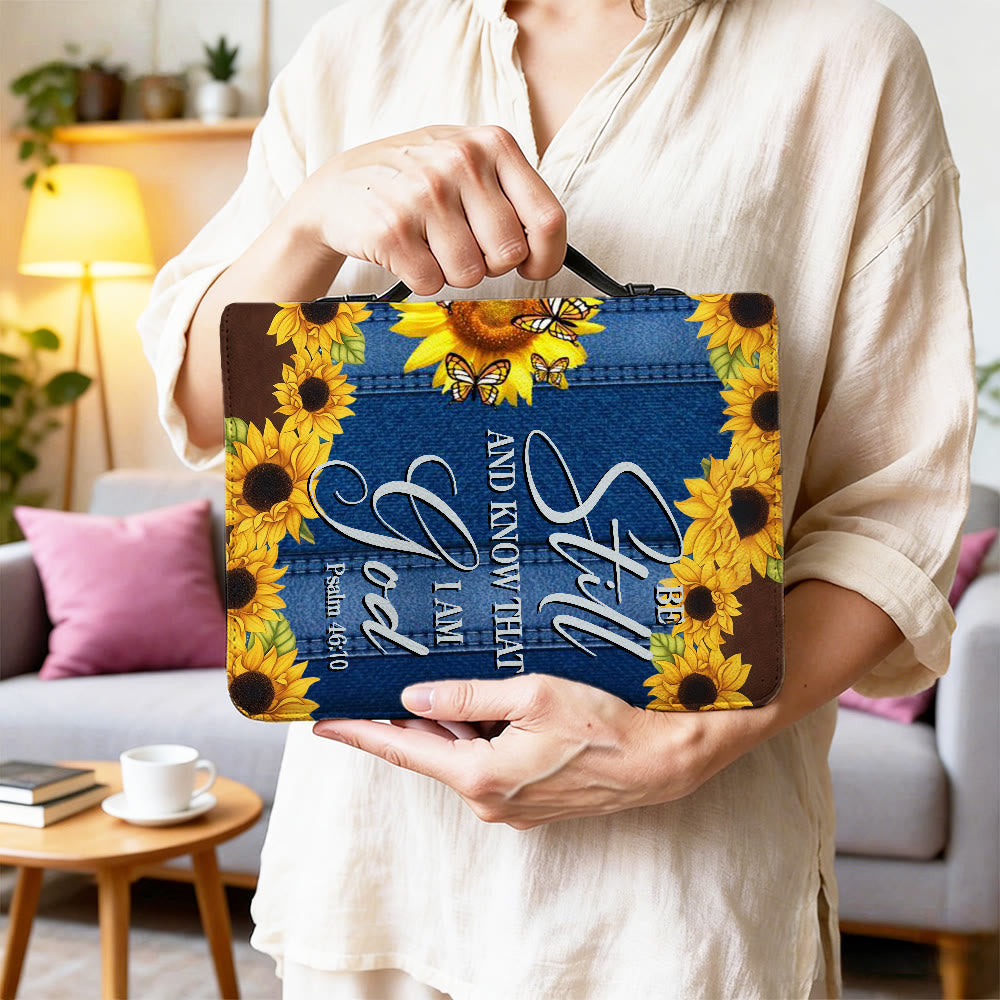 Christianartworkshop Psalm 46:10 Sonnenblumen-Bibelumschlag: Stille Erinnerung an Vertrauen und Treue - image 2