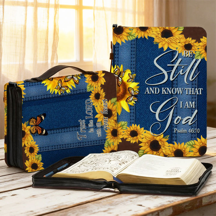 Christianartworkshop Psalm 46:10 Sonnenblumen-Bibelumschlag: Stille Erinnerung an Vertrauen und Treue - 2XL - Standard (keine Sonderanfertigung) - image 0