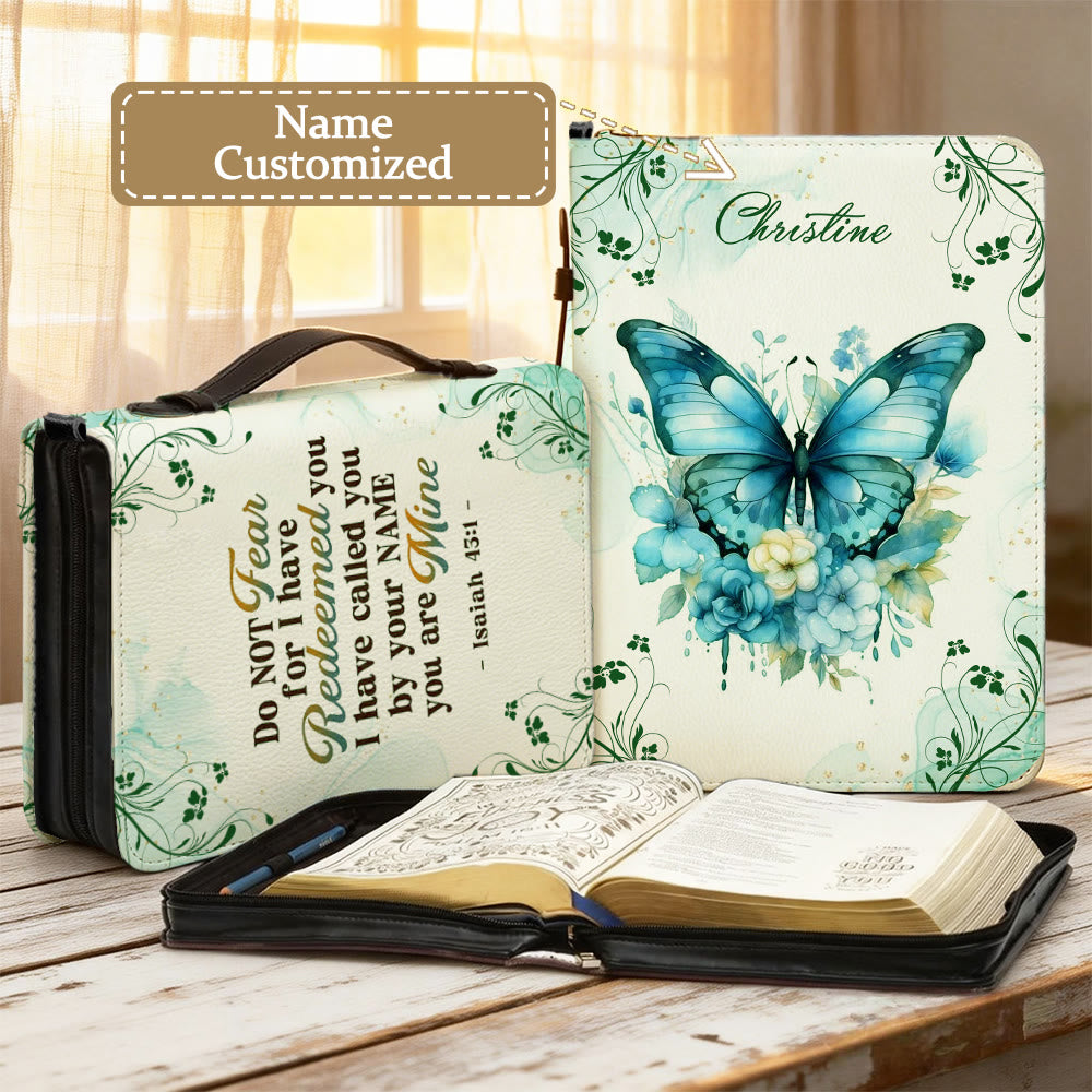 Personalisierter Schmetterlings-Bibelumschlag von Christianartworkshop: Sanfte Transformation für sein Wort - 2XL - Name personalisiert - image 11