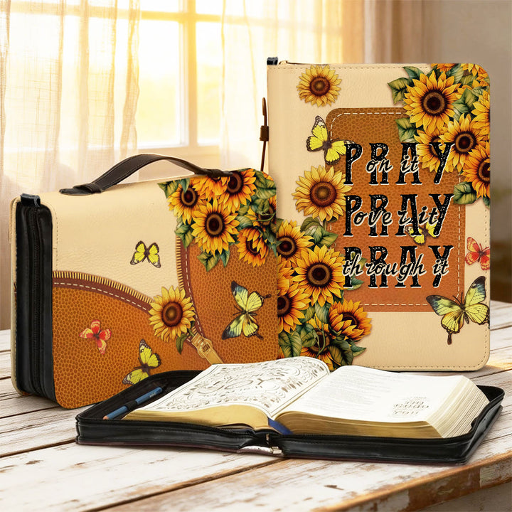 Christianartworkshop „Pray Through It“ Sonnenblumen-Bibelcover: Beharrlicher Glaube an sein Wort - 2XL - Standard (keine Sonderanfertigung) - image 0