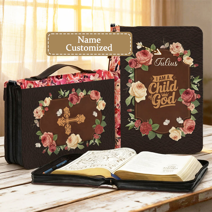 Christianartworkshop Ich bin ein Kind Gottes Kreuz-Bibelumschlag: Zarte Identität für sein Wort - 2XL - Name personalisiert - image 11