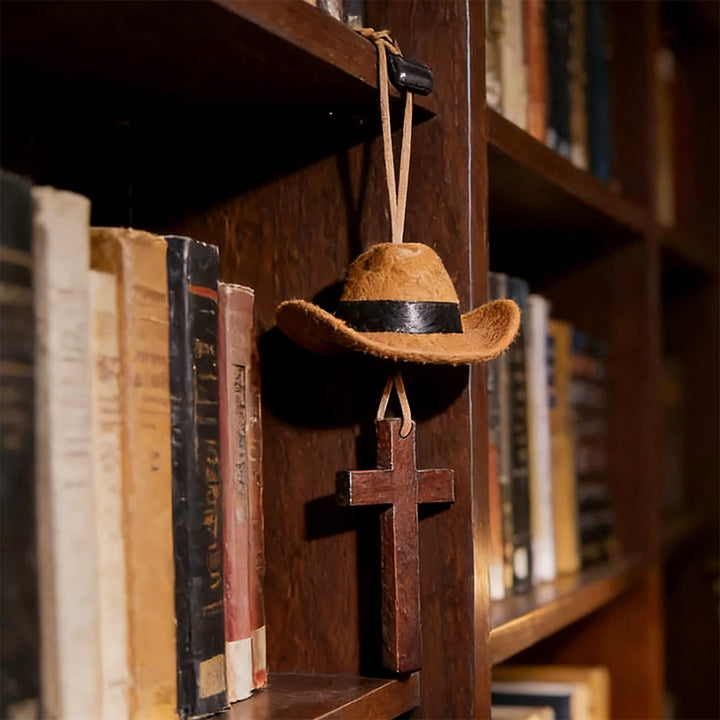 Christianartworkshop Cowboyhut- und Kreuz-Autoanhänger: Unerschütterlicher Glaube für die offene Straße - image 5
