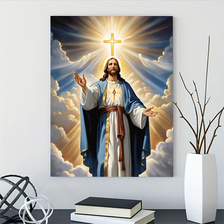 Christianartworkshop Wandbild „Strahlendes Kreuz & Jesus“: Leuchtende Gnade für Ihr Zuhause - image 4