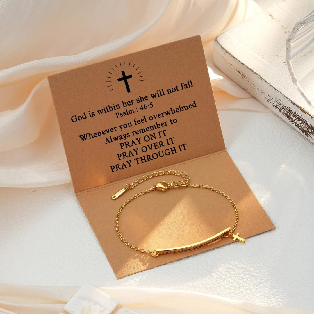 Armband „Matthäus 19,26 & Psalm 46,5“ von Christianartworkshop: Stille Erinnerung an die göttliche Gegenwart - Psalm 46:5 - image 10