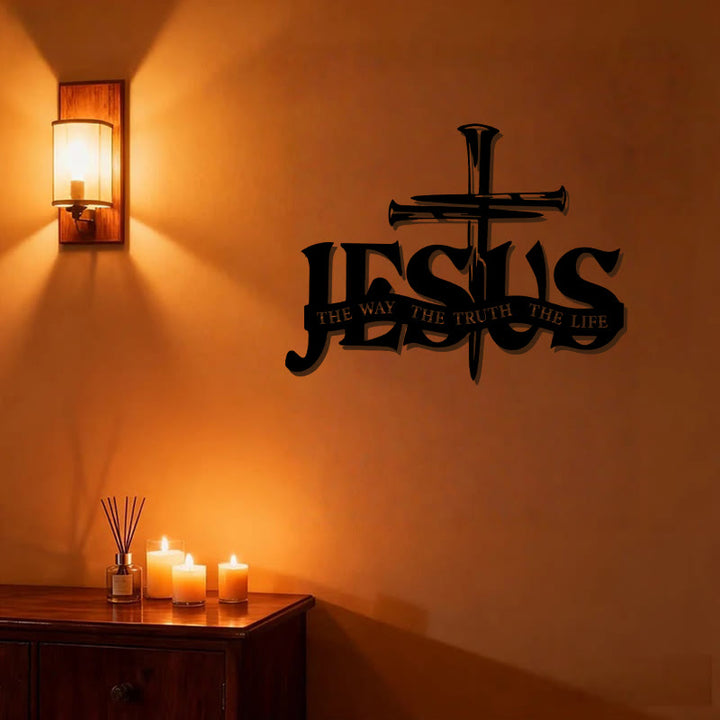 Christianartworkshop Wanddekoration aus Metall: Jesus und Kreuz – Wohnaccessoires - image 5
