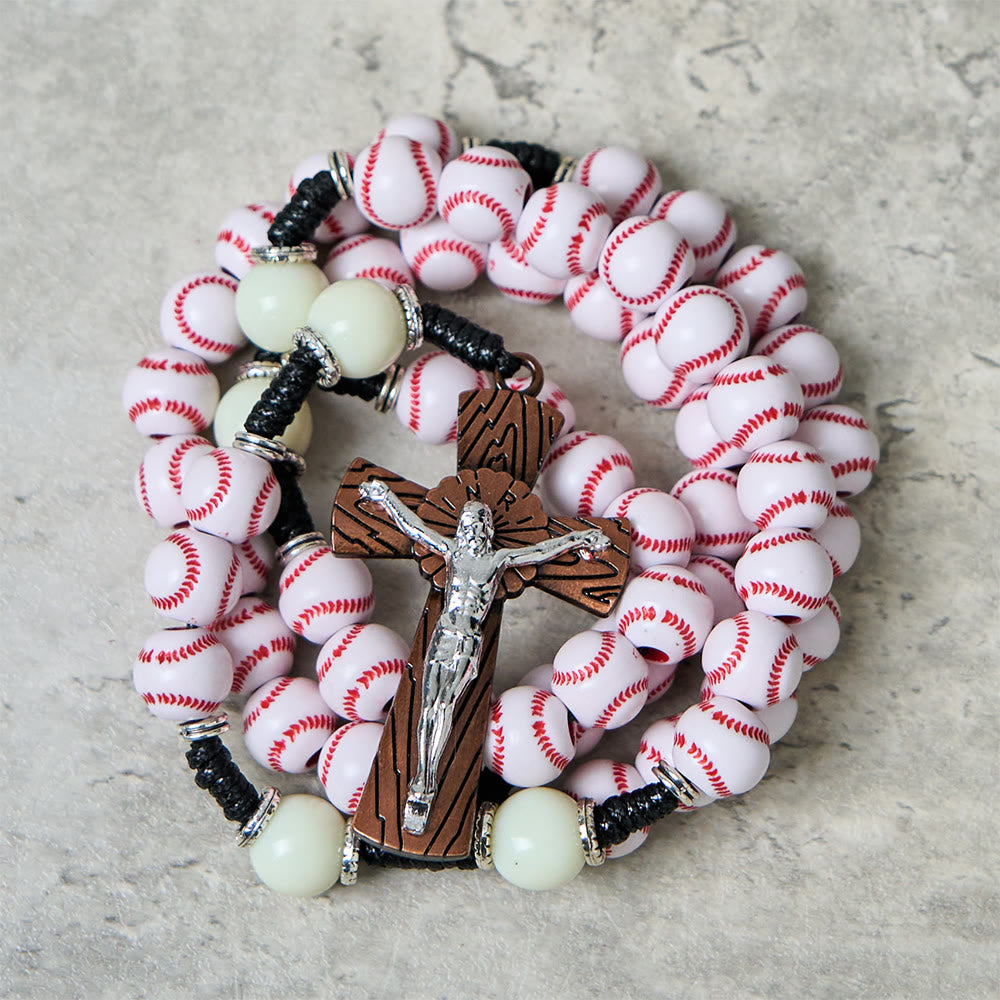 Christianartworkshop Rosenkranz mit Baseballmotiv und Kruzifix: Glaube und Leidenschaft für Sportbegeisterte - image 5