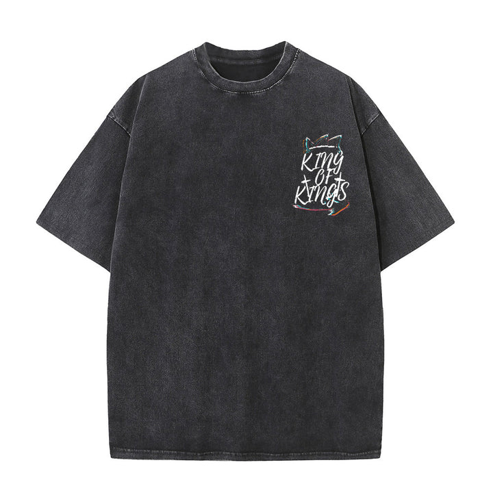 Christianartworkshop King Of Kings Unisex Washed T-Shirt - image 1
