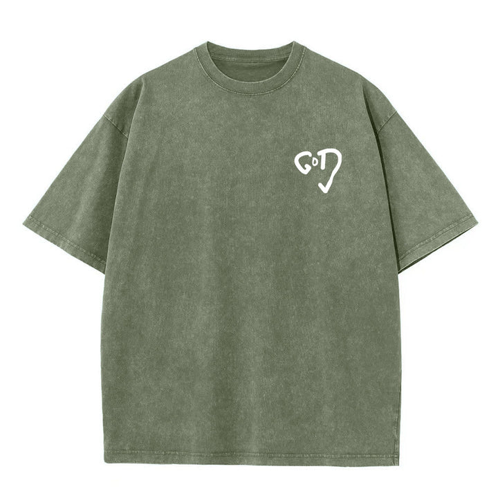 Christianartworkshop Gott Herz Unisex gewaschenes T-Shirt - image 13