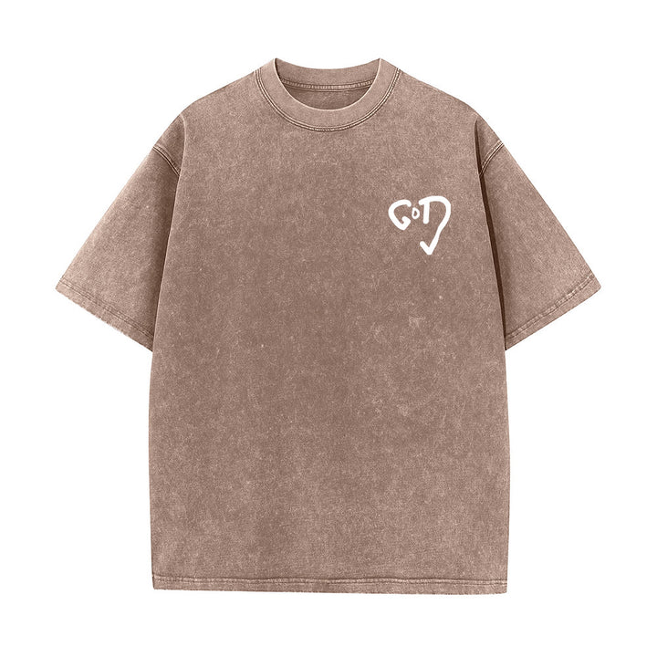 Christianartworkshop Gott Herz Unisex gewaschenes T-Shirt - image 11