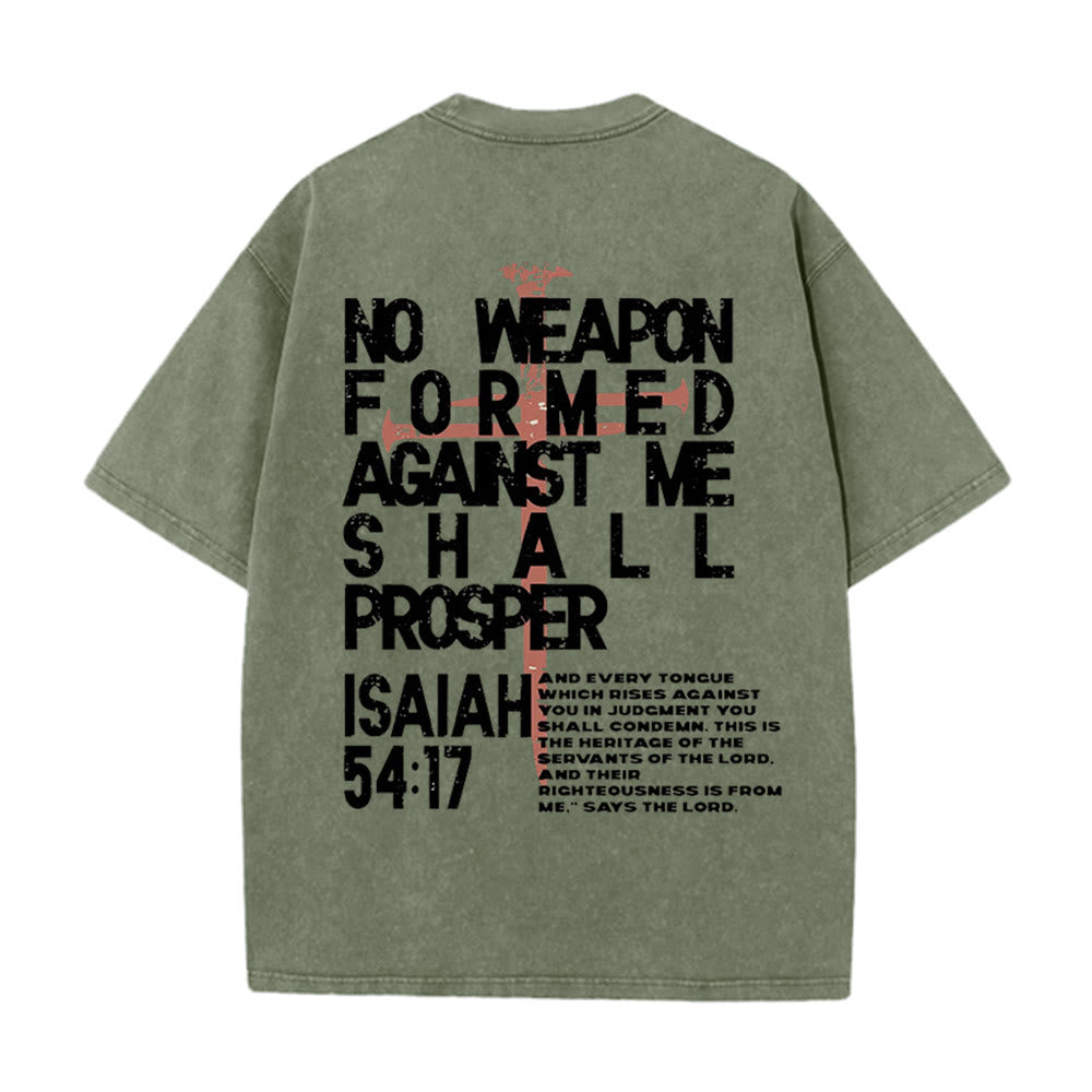 Christianartworkshop „Keine Waffe gegen mich geformt“ – Unisex-T-Shirt mit Aufdruck „Waschung“ - Armeegrün - 5XL - image 15