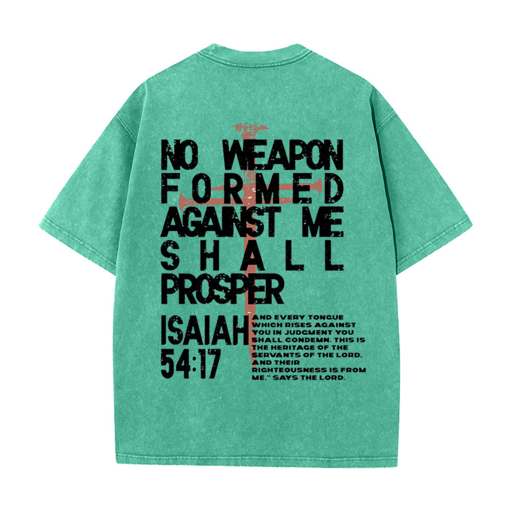 Christianartworkshop „Keine Waffe gegen mich geformt“ – Unisex-T-Shirt mit Aufdruck „Waschung“ - Grün - 5XL - image 13