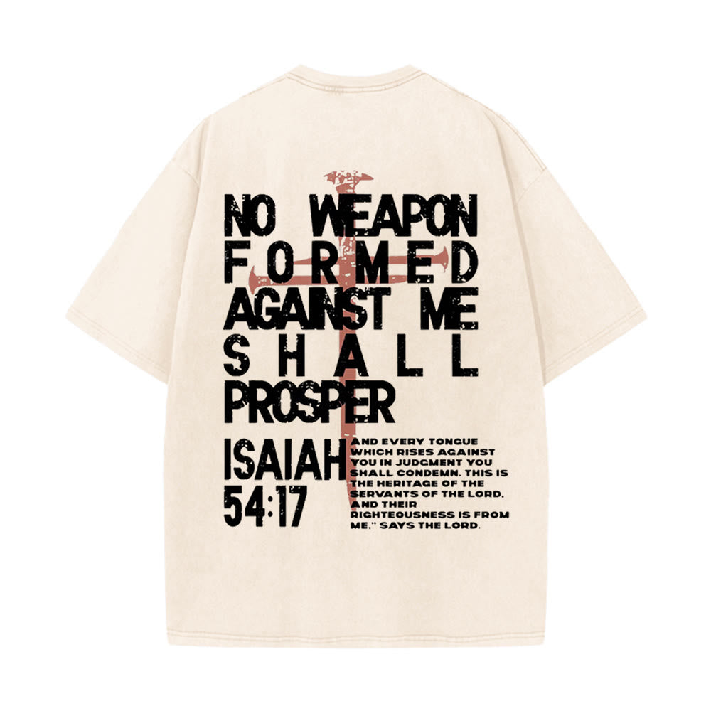 Christianartworkshop „Keine Waffe gegen mich geformt“ – Unisex-T-Shirt mit Aufdruck „Waschung“ - Beige - 5XL - image 3