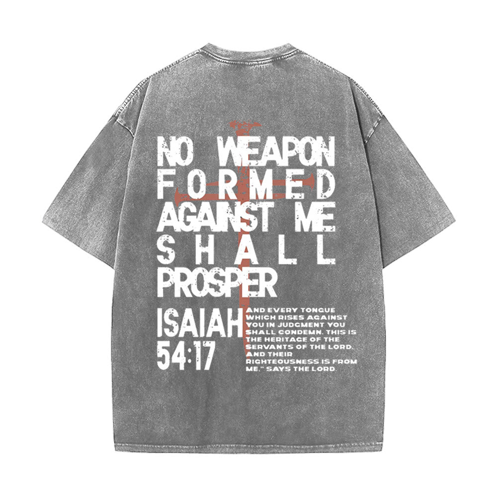 Christianartworkshop „Keine Waffe gegen mich geformt“ – Unisex-T-Shirt mit Aufdruck „Waschung“ - Grau - 5XL - image 5