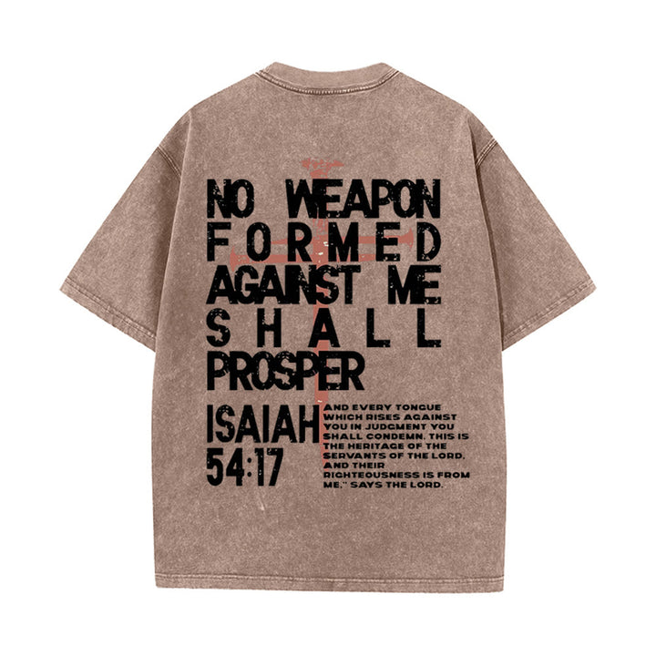 Christianartworkshop „Keine Waffe gegen mich geformt“ – Unisex-T-Shirt mit Aufdruck „Waschung“ - Braun - 5XL - image 7