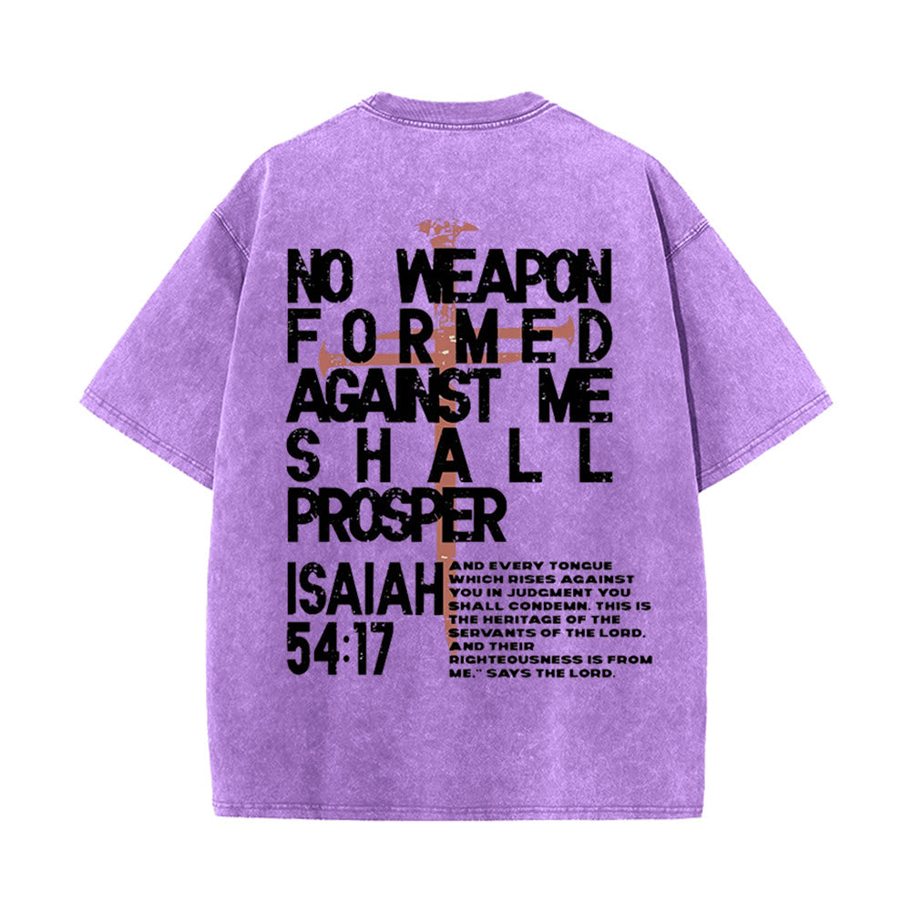 Christianartworkshop „Keine Waffe gegen mich geformt“ – Unisex-T-Shirt mit Aufdruck „Waschung“ - Lila - 5XL - image 17