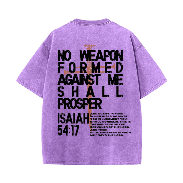 Christianartworkshop „Keine Waffe gegen mich geformt“ – Unisex-T-Shirt mit Aufdruck „Waschung“ - Lila - 5XL - image 17