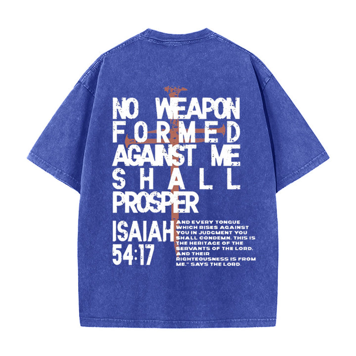 Christianartworkshop „Keine Waffe gegen mich geformt“ – Unisex-T-Shirt mit Aufdruck „Waschung“ - Blau - 5XL - image 9