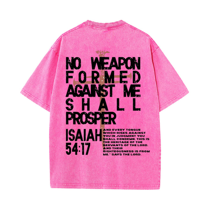 Christianartworkshop „Keine Waffe gegen mich geformt“ – Unisex-T-Shirt mit Aufdruck „Waschung“ - Rosa - 5XL - image 11
