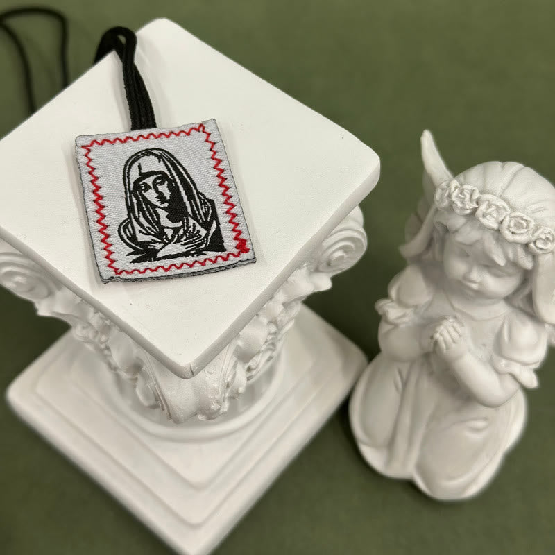 Christianartworkshop Heiliger Jesus und Mariens Skapulier: Zarte Erinnerung an ihre Fürsorge - D - image 4