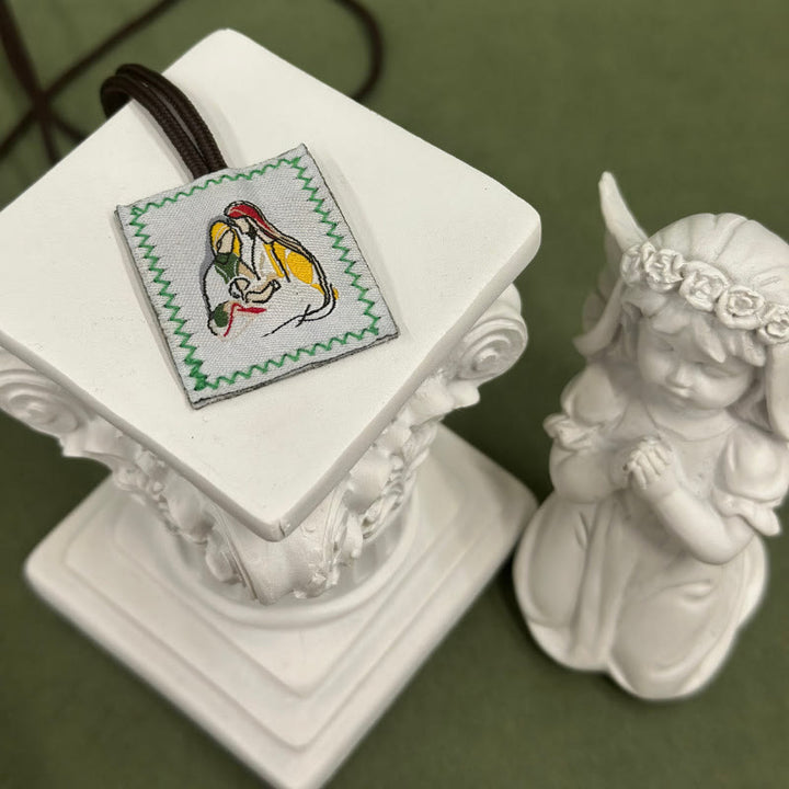 Christianartworkshop Heiliger Jesus und Mariens Skapulier: Zarte Erinnerung an ihre Fürsorge - C - image 3