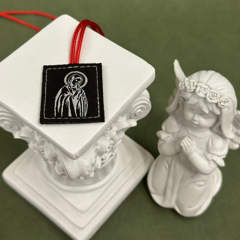Christianartworkshop Heiliger Jesus und Mariens Skapulier: Zarte Erinnerung an ihre Fürsorge - H - image 8