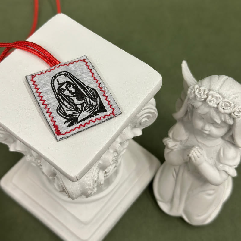 Christianartworkshop Heiliger Jesus und Mariens Skapulier: Zarte Erinnerung an ihre Fürsorge - B - image 2