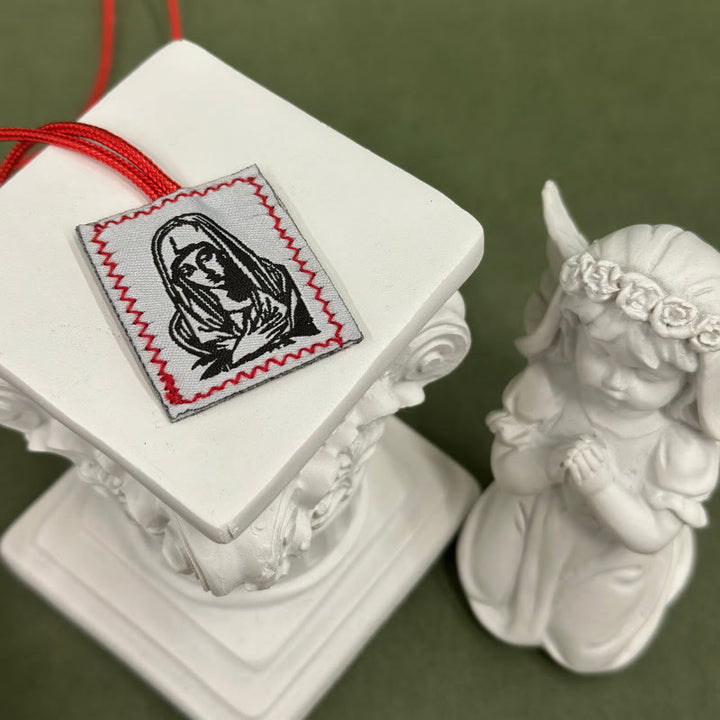 Christianartworkshop Heiliger Jesus und Mariens Skapulier: Zarte Erinnerung an ihre Fürsorge - B - image 2