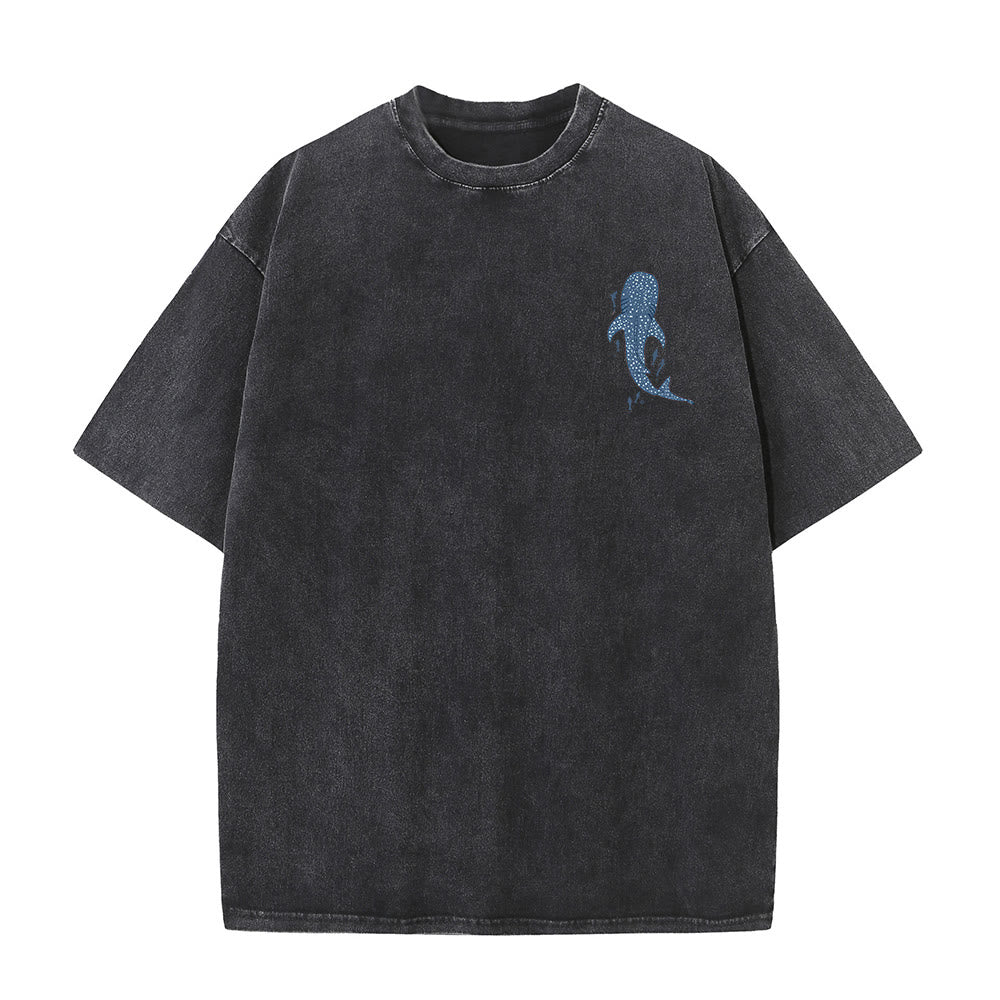 Christianartworkshop Ich werde bei dir sein Doppelseitiges Unisex-T-Shirt aus gewaschenem Stoff - image 1