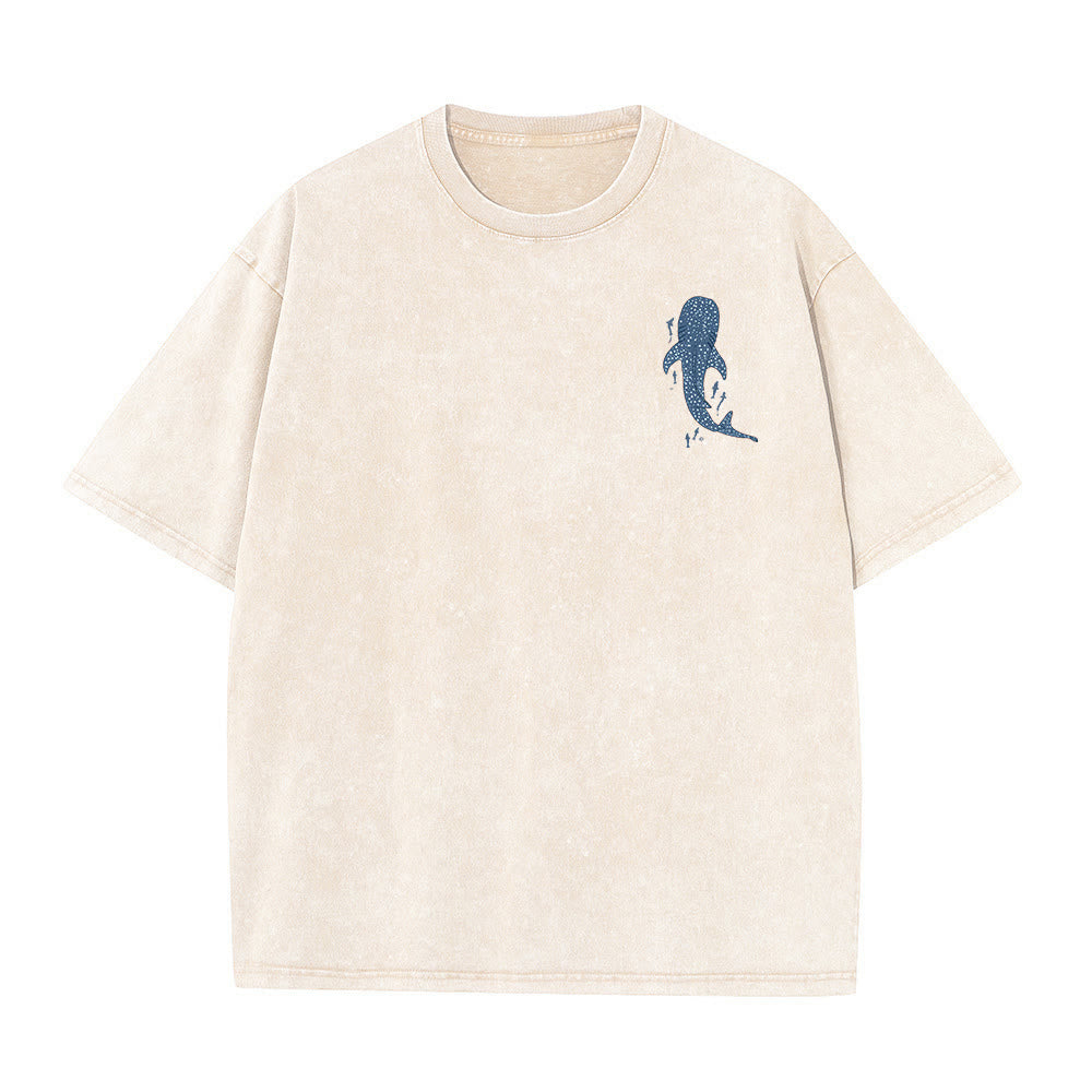 Christianartworkshop Ich werde bei dir sein Doppelseitiges Unisex-T-Shirt aus gewaschenem Stoff - image 5