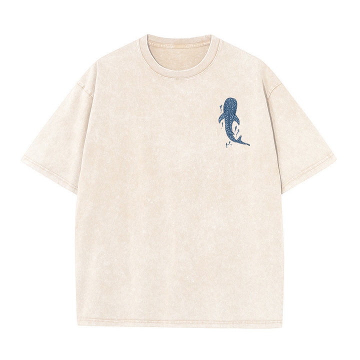 Christianartworkshop Ich werde bei dir sein Doppelseitiges Unisex-T-Shirt aus gewaschenem Stoff - image 5