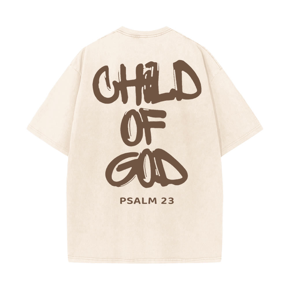 Christianartworkshop „KIND GOTTES“ T-Shirt für Erwachsene (vorgewaschen) - Beige - 5XL - image 3