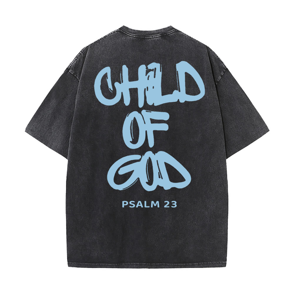 Christianartworkshop „KIND GOTTES“ T-Shirt für Erwachsene (vorgewaschen) - Schwarz - 5XL - image 0