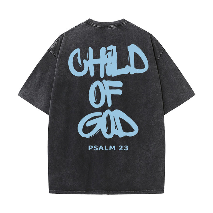 Christianartworkshop „KIND GOTTES“ T-Shirt für Erwachsene (vorgewaschen) - Schwarz - 5XL - image 0