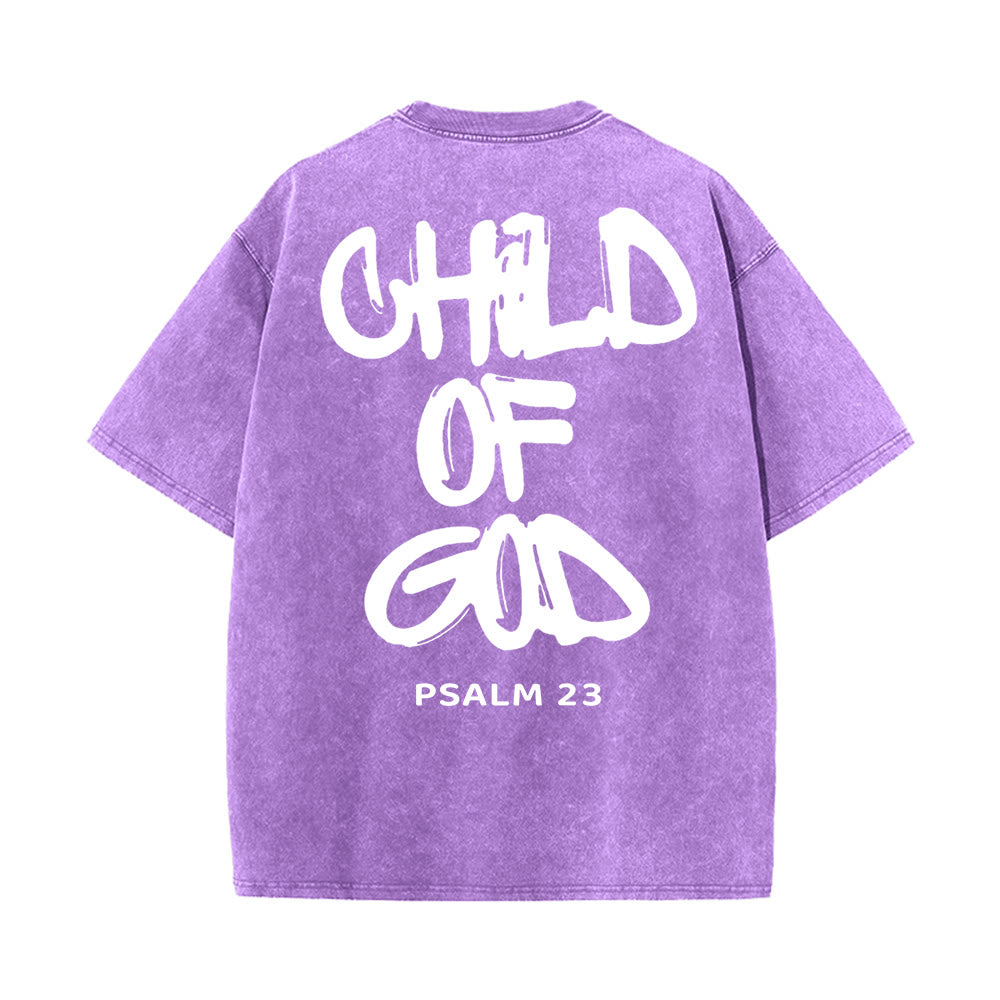 Christianartworkshop „KIND GOTTES“ T-Shirt für Erwachsene (vorgewaschen) - Lila - 5XL - image 19