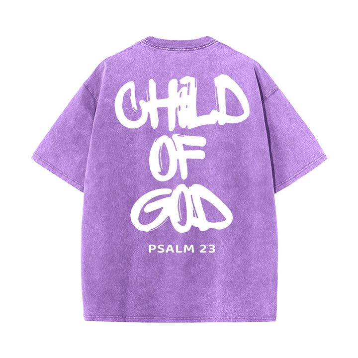 Christianartworkshop „KIND GOTTES“ T-Shirt für Erwachsene (vorgewaschen) - Lila - 5XL - image 19