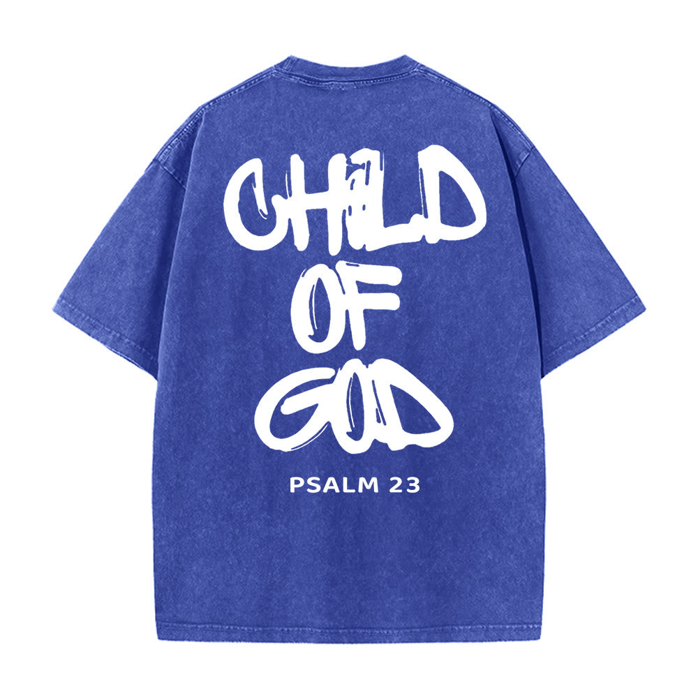 Christianartworkshop „KIND GOTTES“ T-Shirt für Erwachsene (vorgewaschen) - Blau - 5XL - image 7