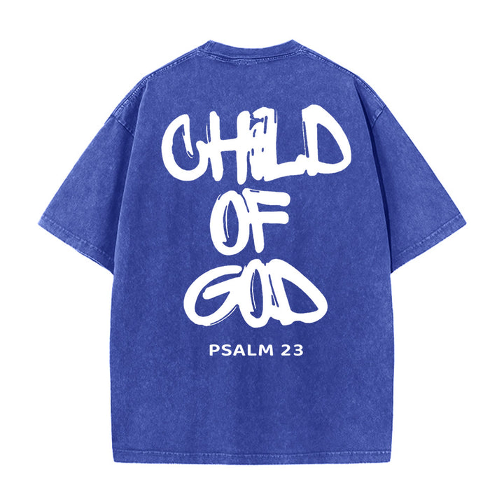 Christianartworkshop „KIND GOTTES“ T-Shirt für Erwachsene (vorgewaschen) - Blau - 5XL - image 7