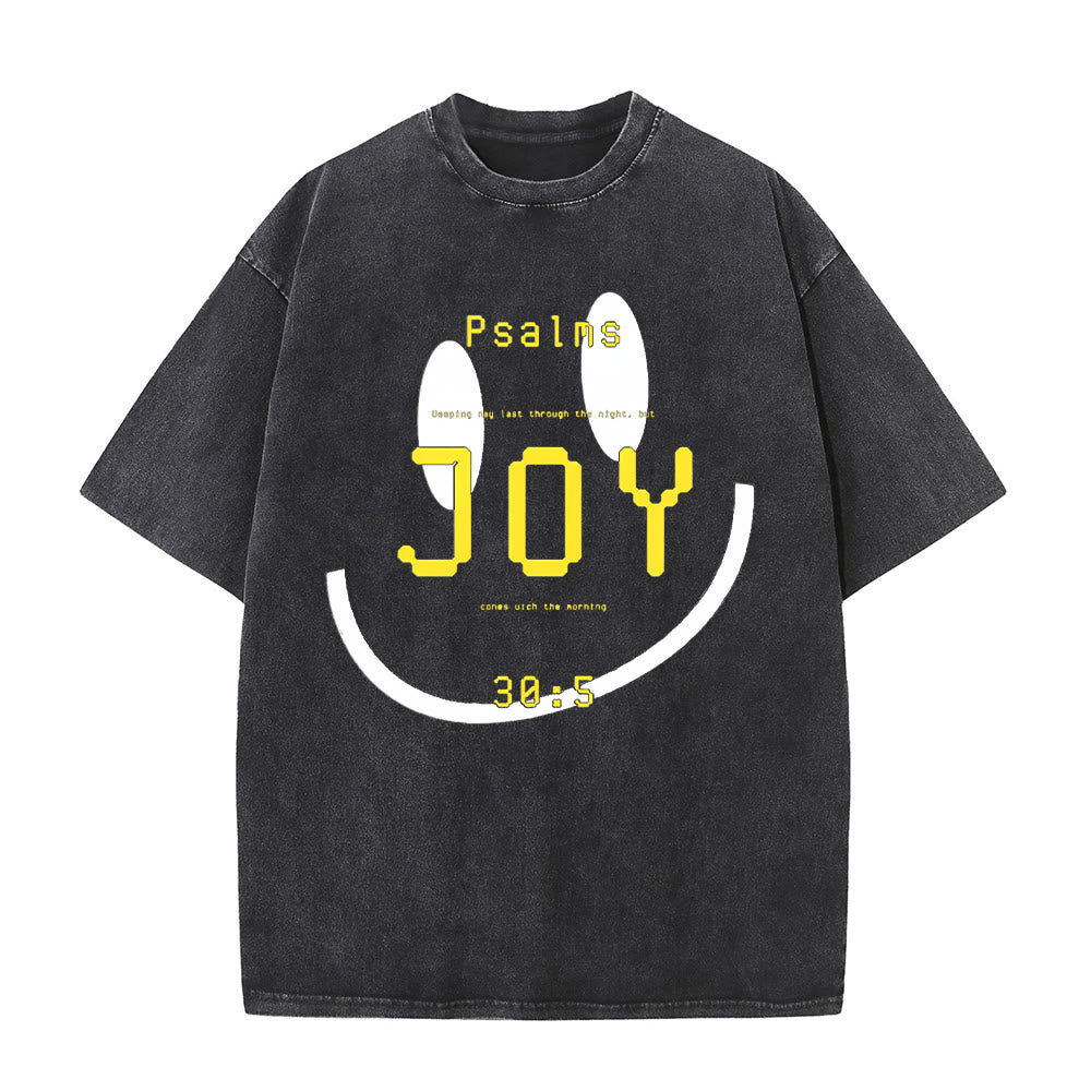 Christianartworkshop Freude Psalm 30:5 Unisex-T-Shirt (vorgewaschen) - Schwarz - 5XL - image 0