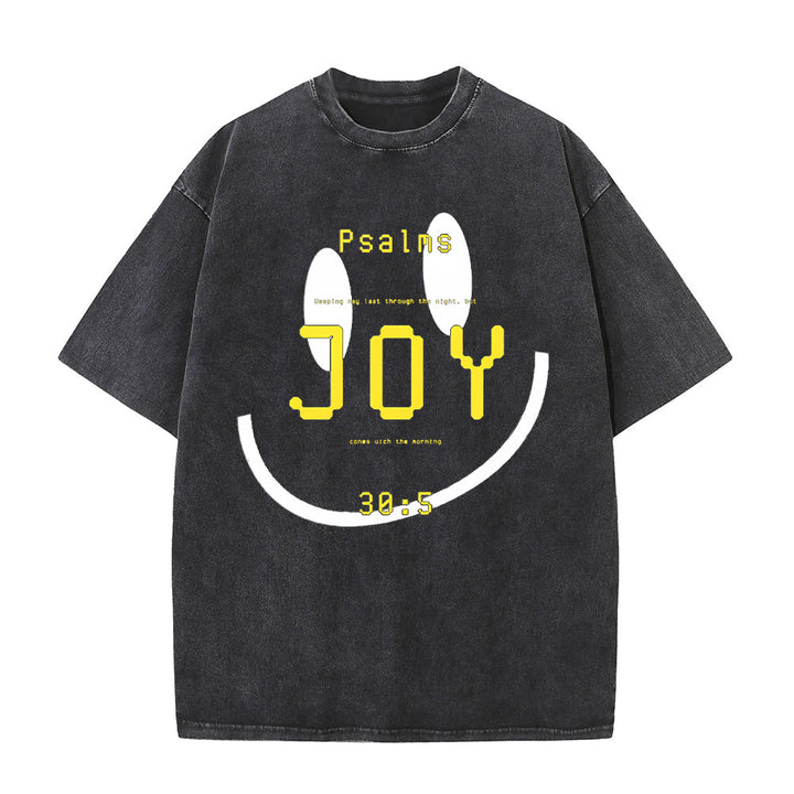Christianartworkshop Freude Psalm 30:5 Unisex-T-Shirt (vorgewaschen) - Schwarz - 5XL - image 0