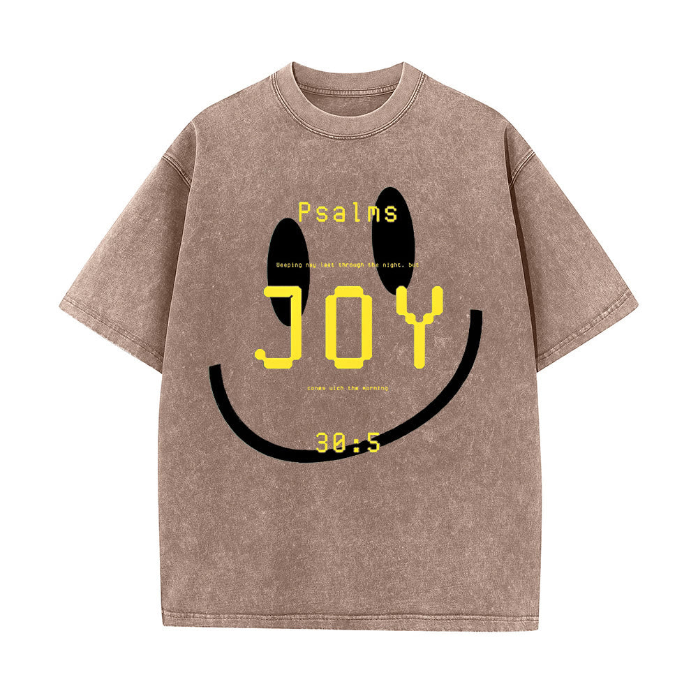 Christianartworkshop Freude Psalm 30:5 Unisex-T-Shirt (vorgewaschen) - Kaffee - 5XL - image 6