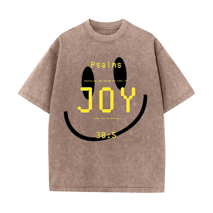 Christianartworkshop Freude Psalm 30:5 Unisex-T-Shirt (vorgewaschen) - Kaffee - 5XL - image 6