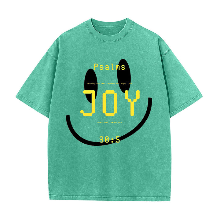 Christianartworkshop Freude Psalm 30:5 Unisex-T-Shirt (vorgewaschen) - Grün - 5XL - image 10