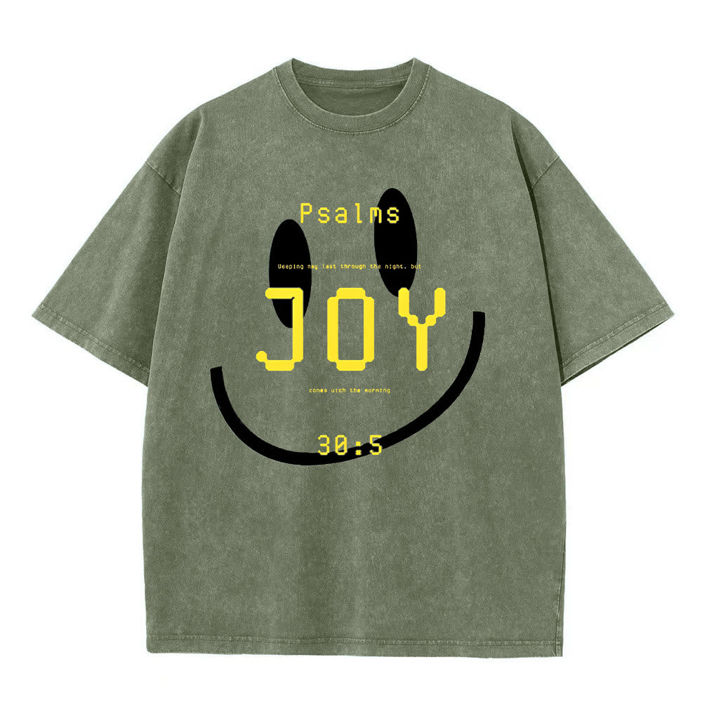 Christianartworkshop Freude Psalm 30:5 Unisex-T-Shirt (vorgewaschen) - Armeegrün - 5XL - image 5
