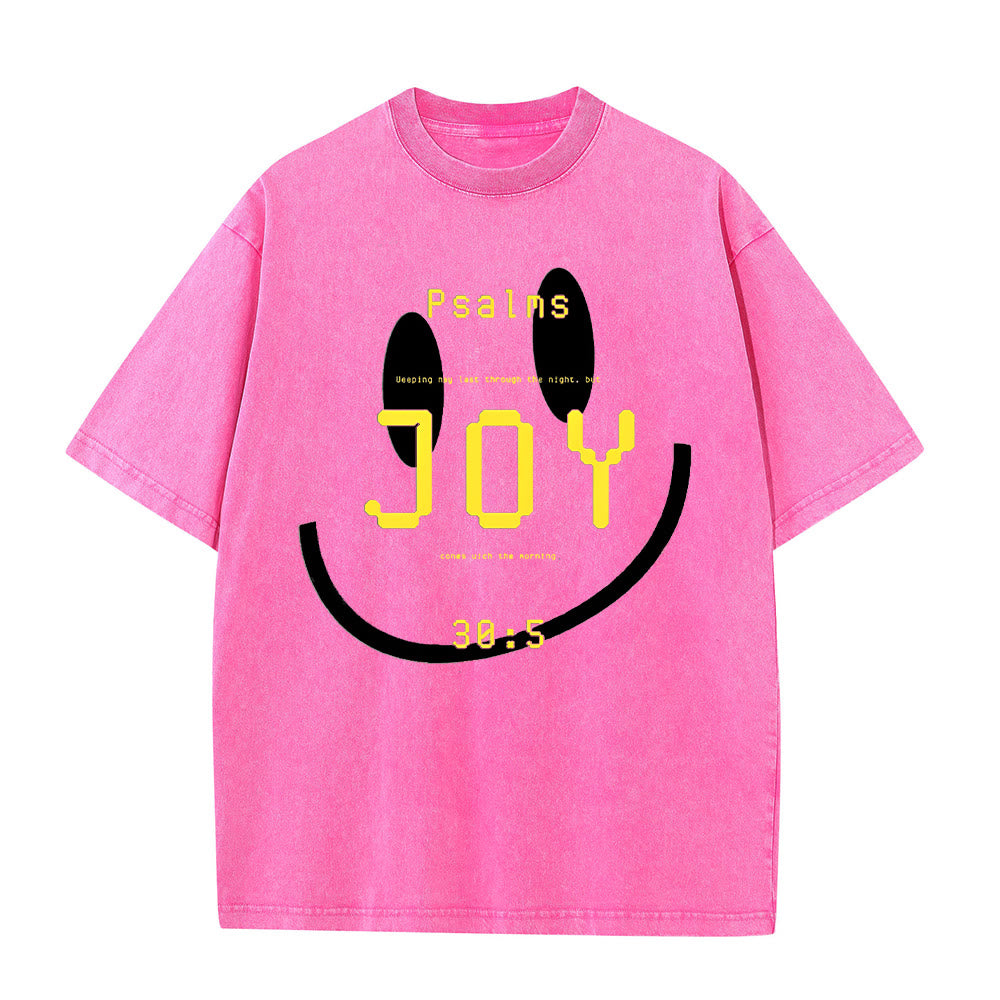 Christianartworkshop Freude Psalm 30:5 Unisex-T-Shirt (vorgewaschen) - Rosa - 5XL - image 7
