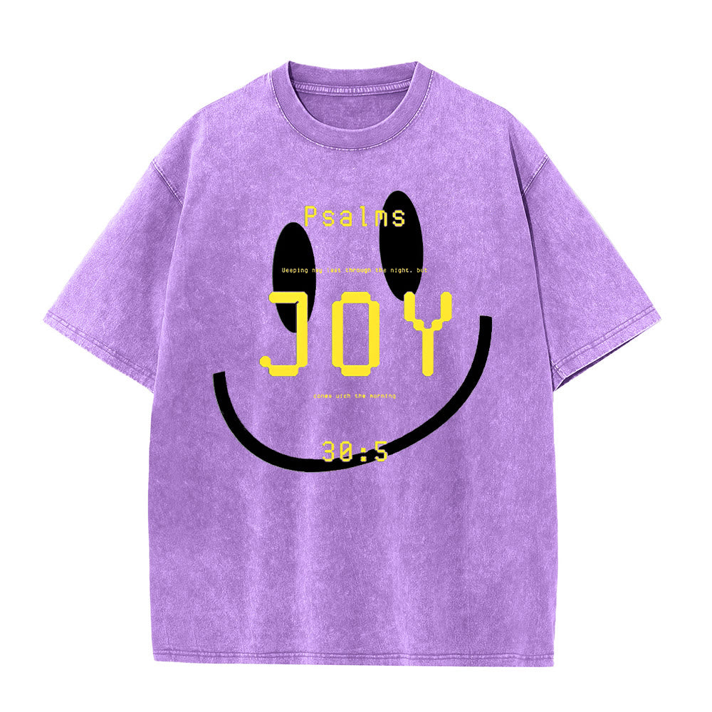 Christianartworkshop Freude Psalm 30:5 Unisex-T-Shirt (vorgewaschen) - Lila - 5XL - image 9