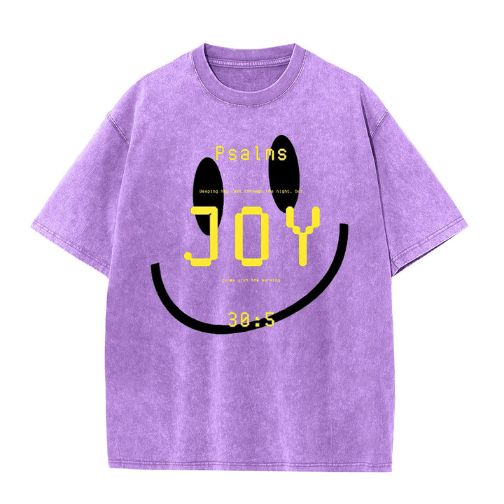 Christianartworkshop Freude Psalm 30:5 Unisex-T-Shirt (vorgewaschen) - Lila - 5XL - image 9